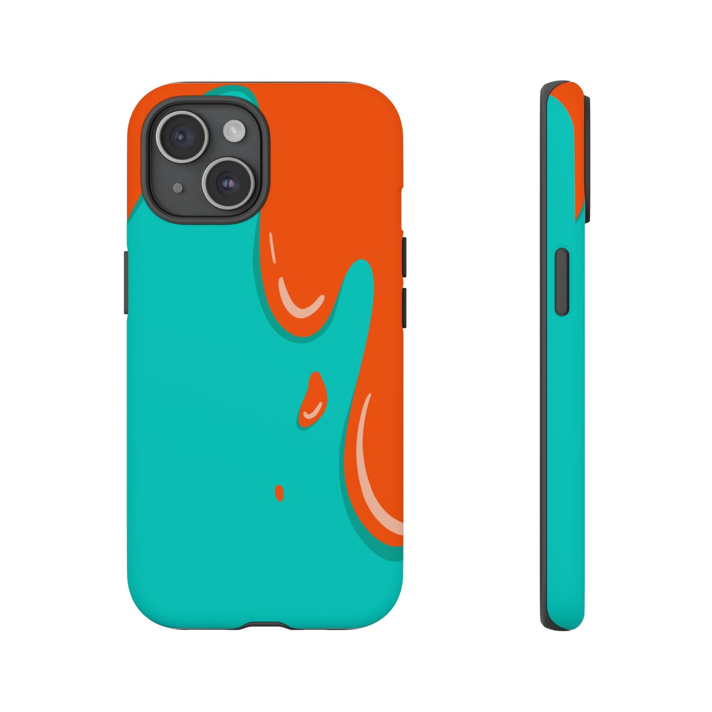 DRIPPING PAINT Turquoise/Orange