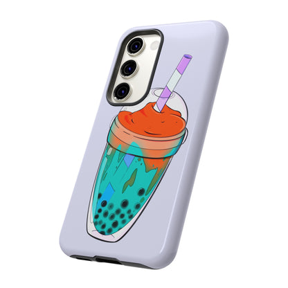 BUBBLE TEA Green/Purple, Lavander background