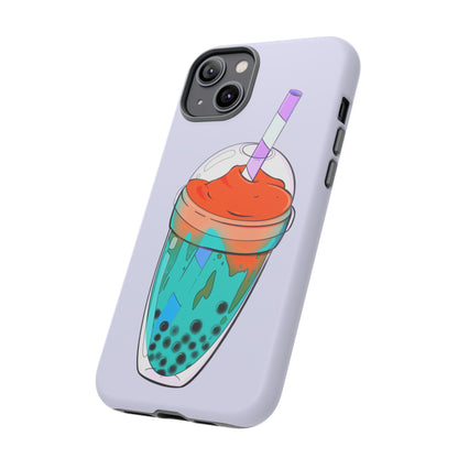 BUBBLE TEA Green/Purple, Lavander background