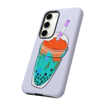 BUBBLE TEA Green/Purple, Lavander background