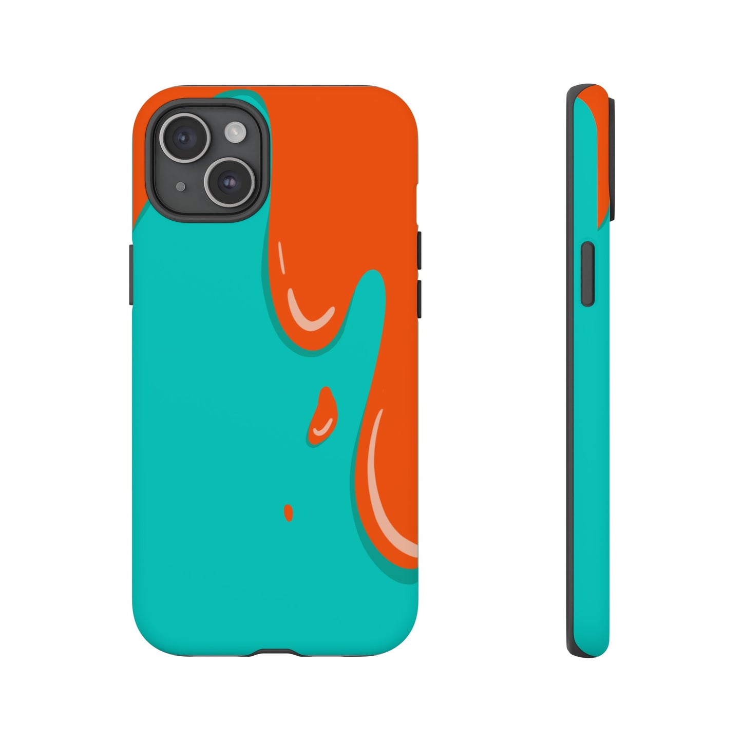 DRIPPING PAINT Turquoise/Orange